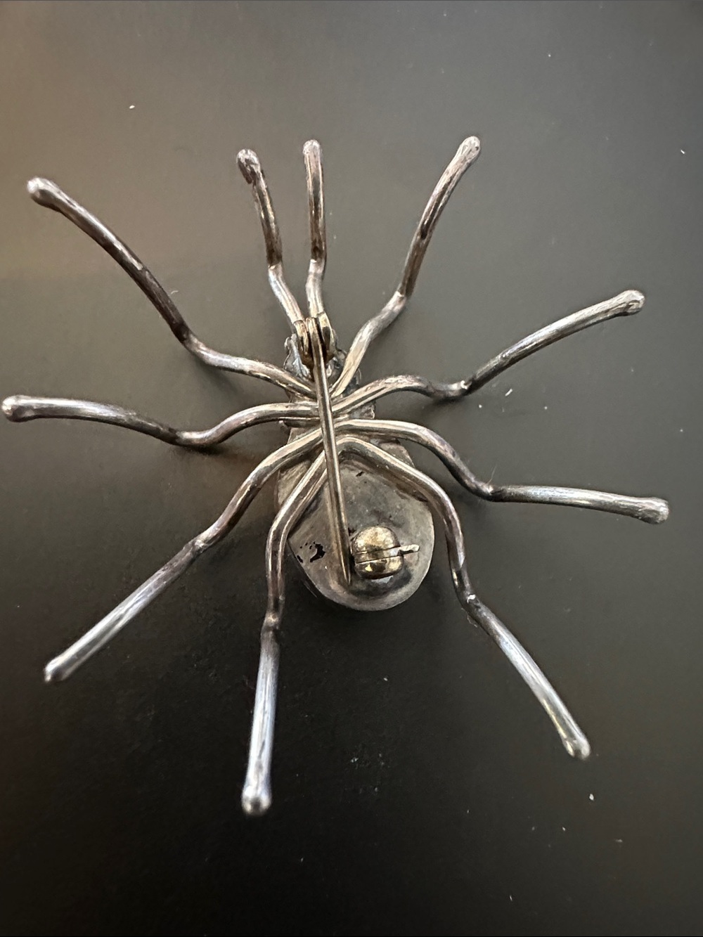 Vintage Spider Brooch with Green Stone - Picture 2 of 2